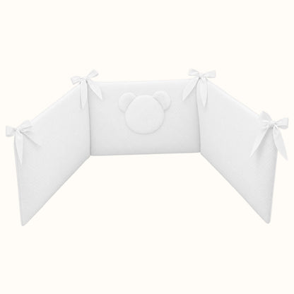 Conjunto de Berço Diamante Branco em 100% Algodão