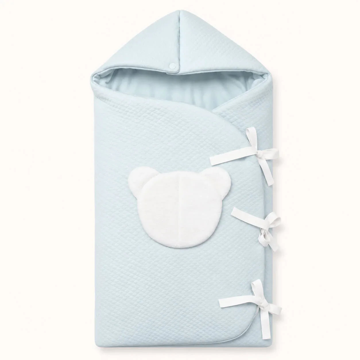 Saco nascimento diamante em malha losango azul, acolchoado e forrado a malha macia. Ideal para bebé dormir desde do nascimento - TOG 2,5