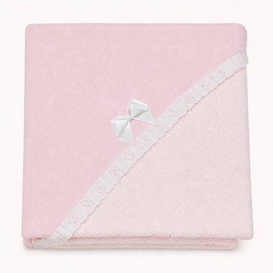 Toalha de Banho para Bebé Sublime Rosa
