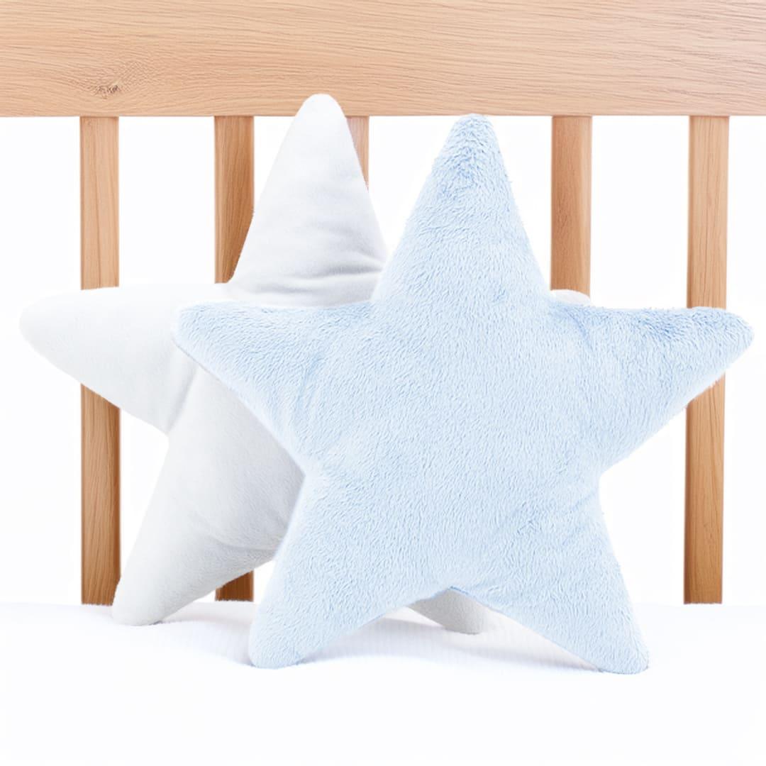 Almofadas Decorativas Estrela Azul e Branco - Pim-Pam-Pum Baby