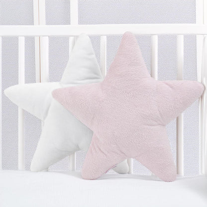 Almofadas Decorativas Estrela Rosa e Branco - Pim-Pam-Pum Baby