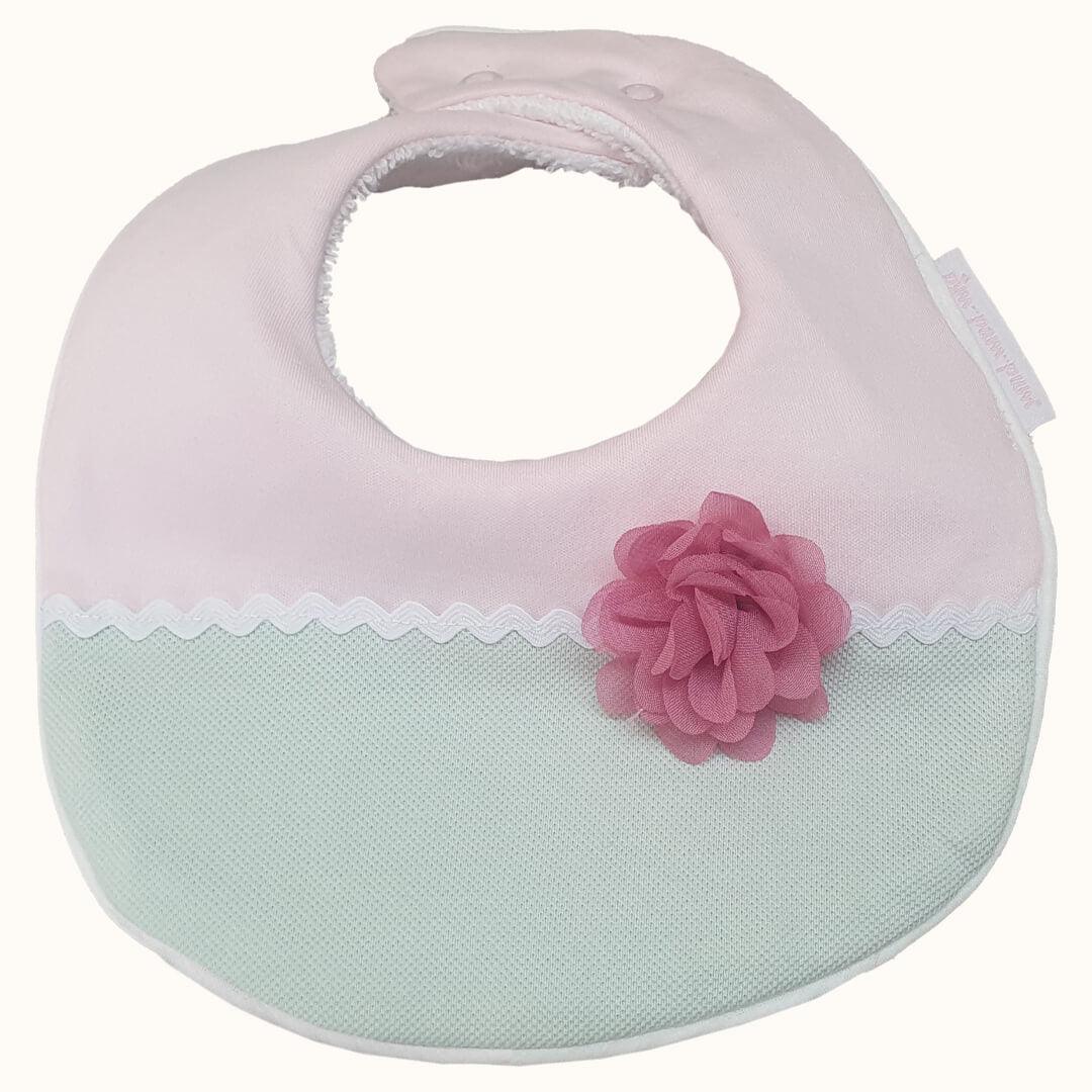 Babete Impermeável Jardim Rosa/Verde - Pim-Pam-Pum Baby