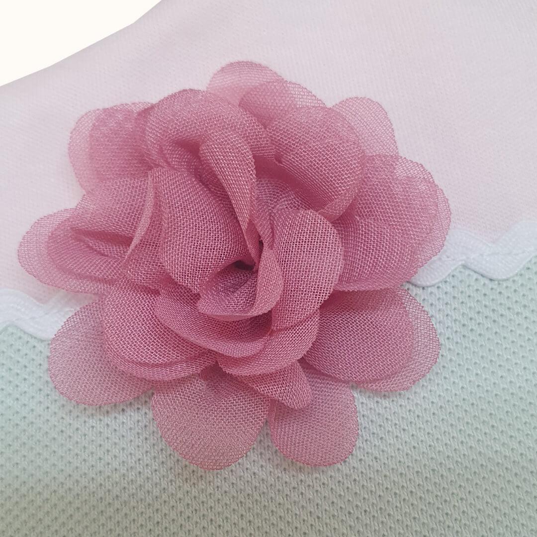 Babete Impermeável Jardim Rosa/Verde - Pim-Pam-Pum Baby