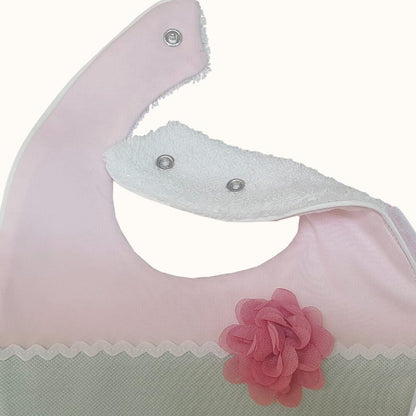 Babete Impermeável Jardim Rosa/Verde - Pim-Pam-Pum Baby