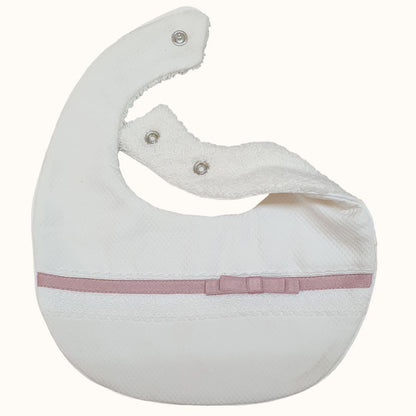 Babete Romantic 1 Impermeável Bege/Rosa - Pim-Pam-Pum Baby