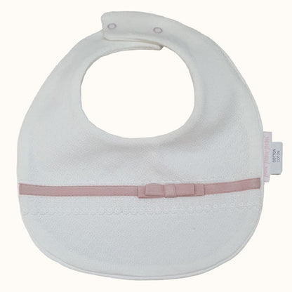 Babete Romantic 1 Impermeável Bege/Rosa - Pim-Pam-Pum Baby