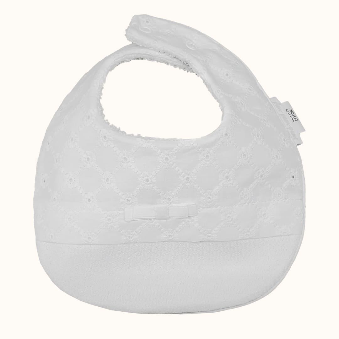 Babete Romantic 2 Impermeável Branco - Pim-Pam-Pum Baby