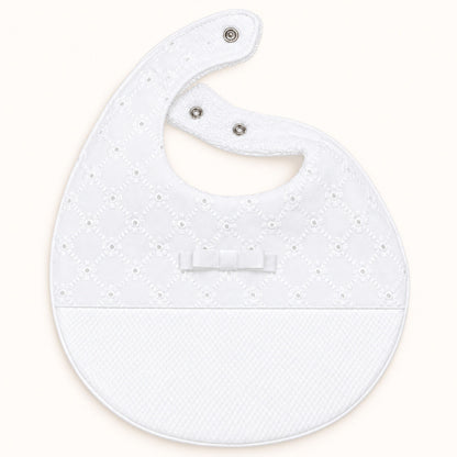 Babete para bebé em Algodão com Impermeável no interior Romantic 2 Branco