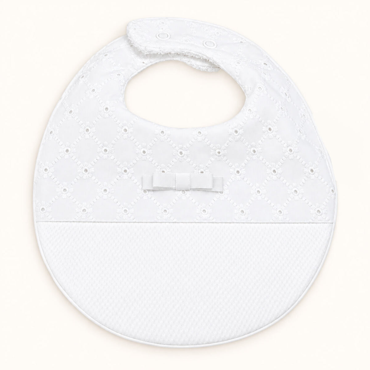 Babete para bebé em Algodão com Impermeável no interior Romantic 2 Branco