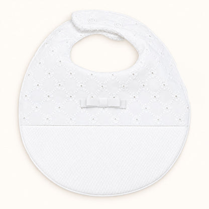 Babete para bebé em Algodão com Impermeável no interior Romantic 2 Branco