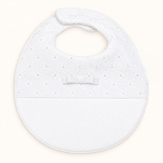 Babete para bebé em Algodão com Impermeável no interior Romantic 2 Branco