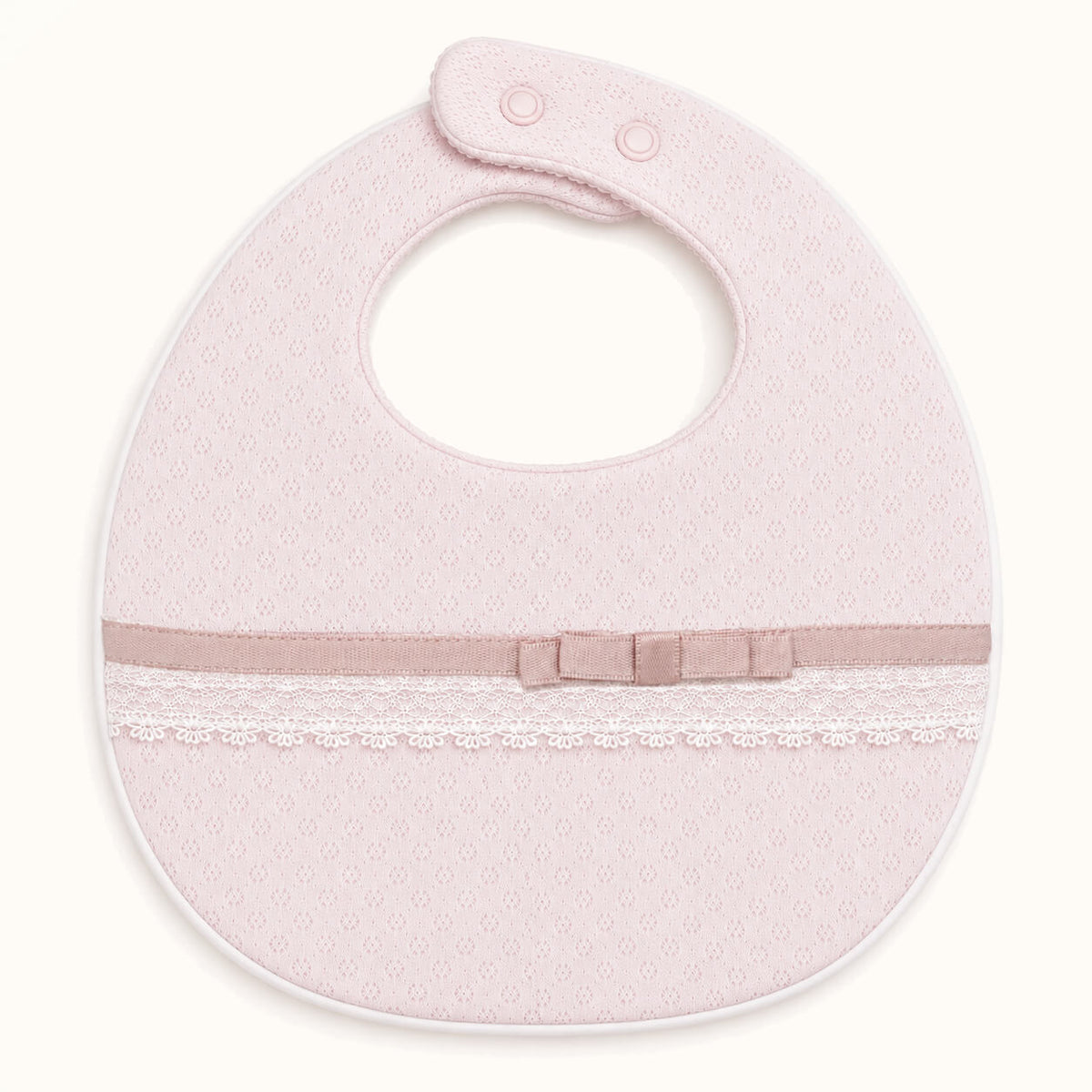 Babete em Malha Algodão para recém-nascido Romantic 1 Rosa