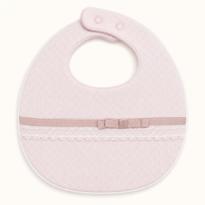 Babete em Malha Algodão para recém-nascido Romantic 1 Rosa