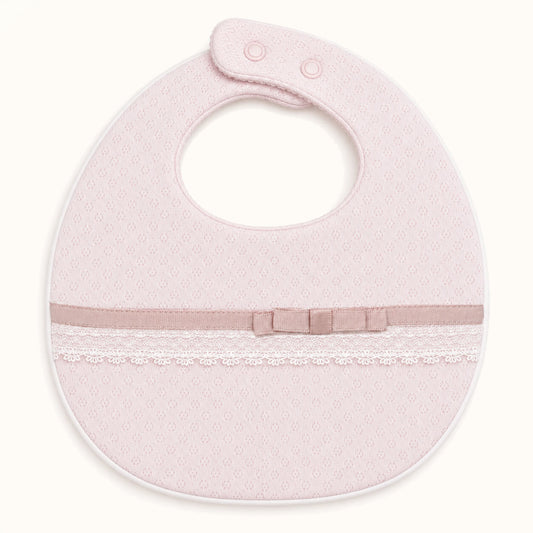 Babete em Malha Algodão para recém-nascido Romantic 1 Rosa