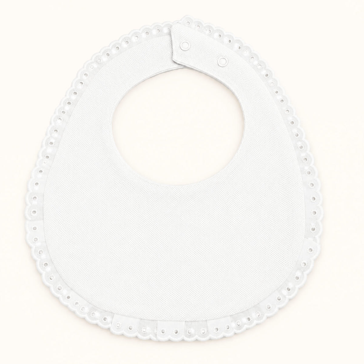 Babete em Malha Algodão para recém-nascido Sublime Branco