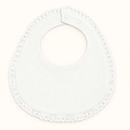 Babete em Malha Algodão para recém-nascido Sublime Branco