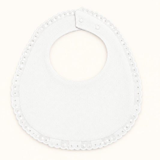 Babete em Malha Algodão para recém-nascido Sublime Branco