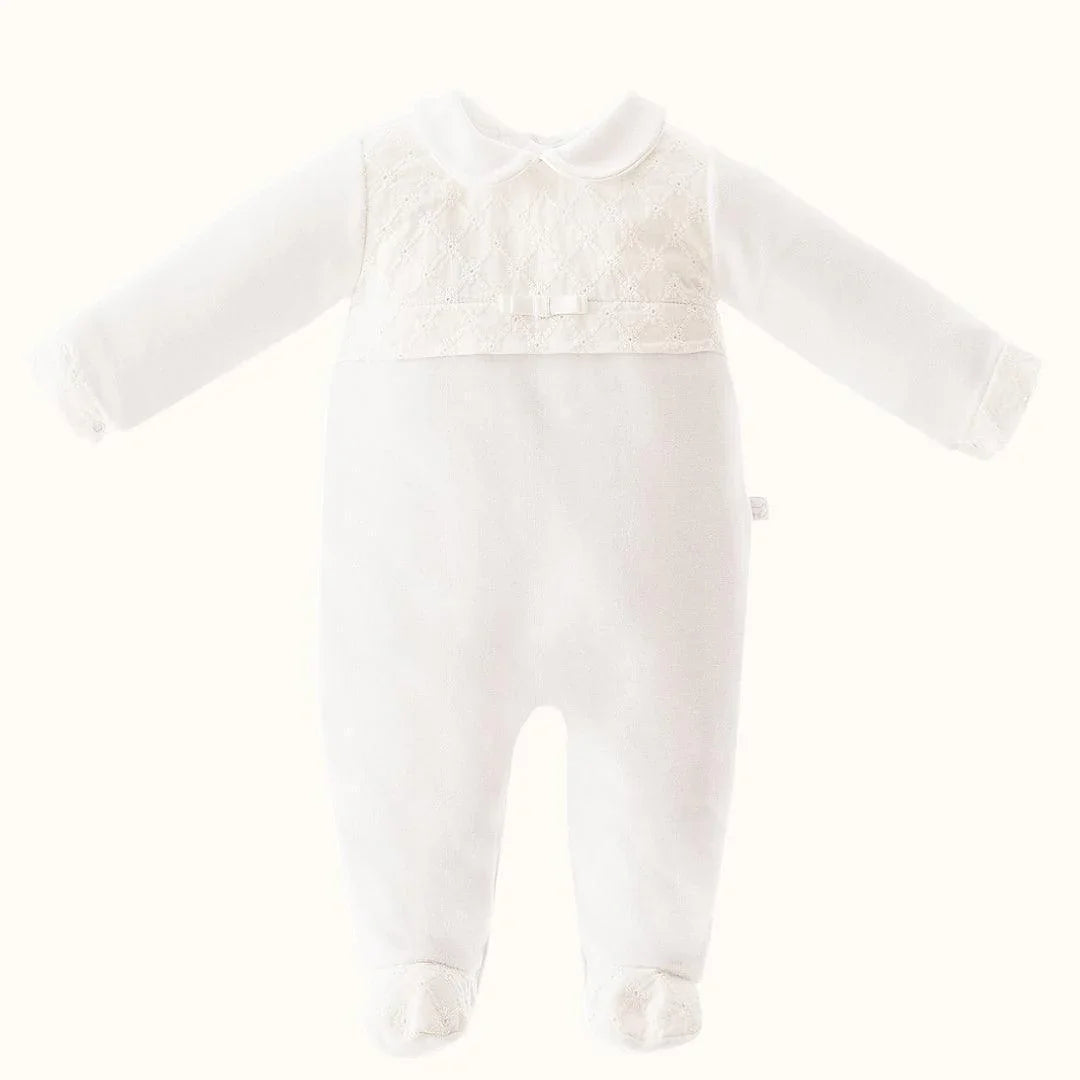 Babygrow e Gorro Romantic 2 Branco - Pim-Pam-Pum Baby