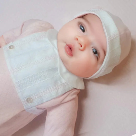 Babygrow e Gorro Mimos 3 Rosa - Pim-Pam-Pum Baby