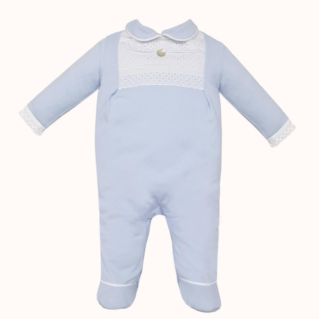 Babygrow e Gorro Pretty 1 Azul - Pim-Pam-Pum Baby