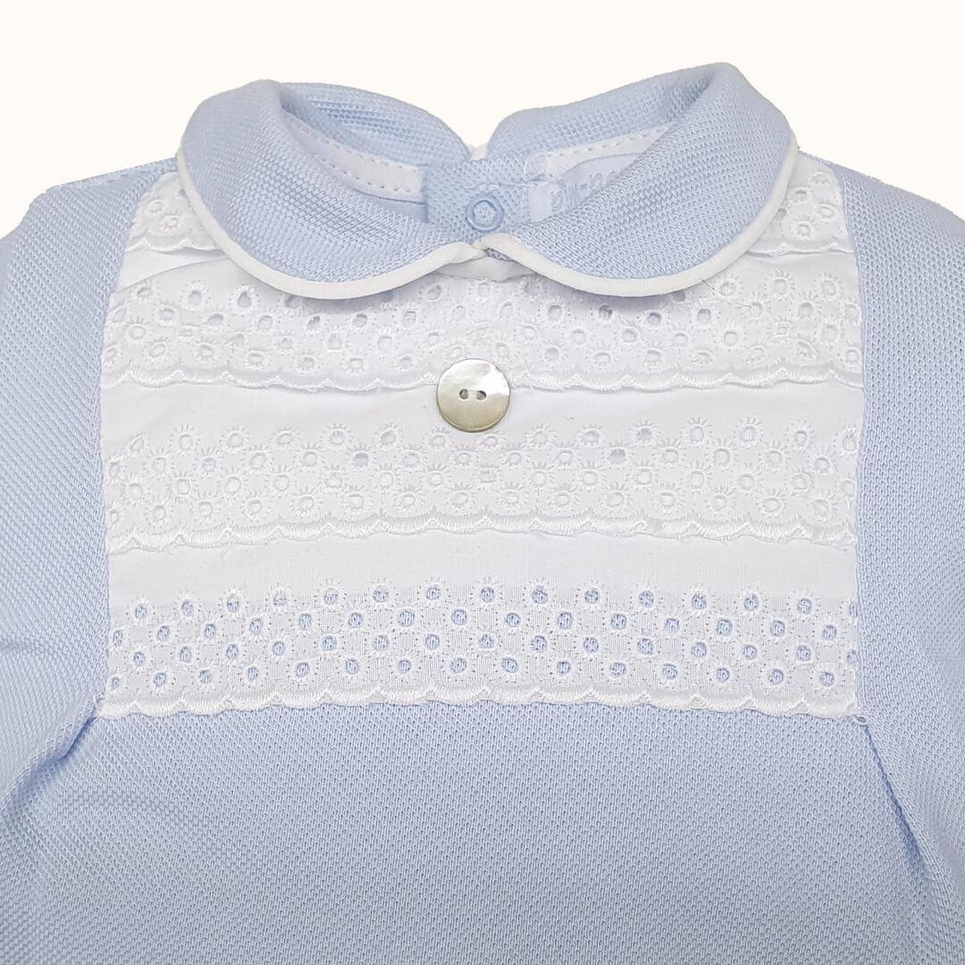 Babygrow e Gorro Pretty 1 Azul - Pim-Pam-Pum Baby