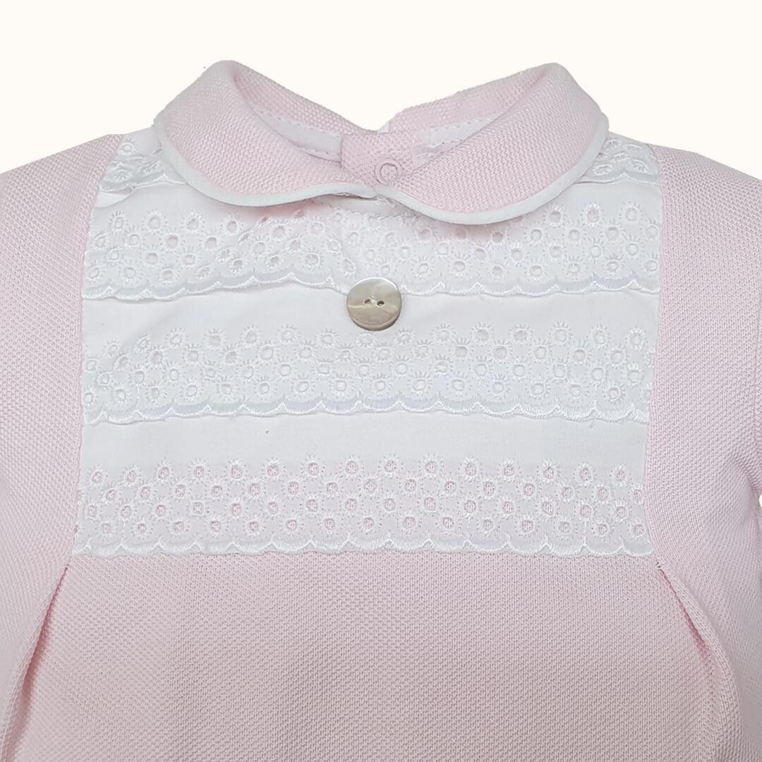 Babygrow e Gorro Pretty 1 Rosa - Pim-Pam-Pum Baby