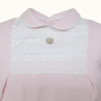 Babygrow e Gorro Pretty 1 Rosa - Pim-Pam-Pum Baby