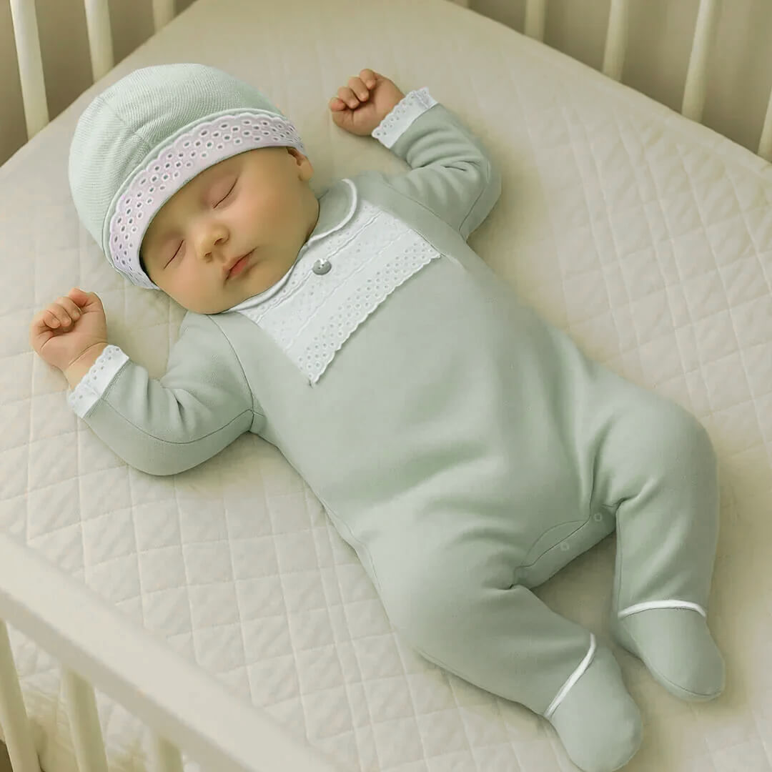 Babygrow e Gorro Pretty 1 Verde