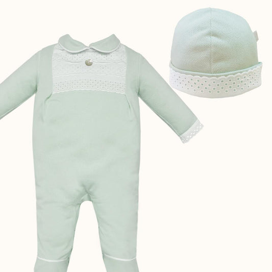 babygrow-e-gorro-pretty-1-verde-pim-pam-pum-baby-19466 - Pim-Pam-Pum Baby
