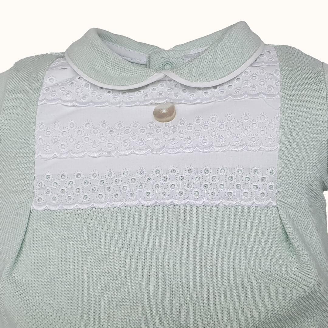 Babygrow e Gorro Pretty 1 Verde - Pim-Pam-Pum Baby