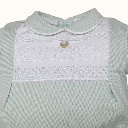 Babygrow e Gorro Pretty 1 Verde - Pim-Pam-Pum Baby