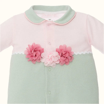 Babygrow Jardim Rosa/Verde - Pim-Pam-Pum Baby