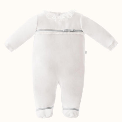 Babygrow Romantic 1 Branco/Cinza - Pim-Pam-Pum Baby
