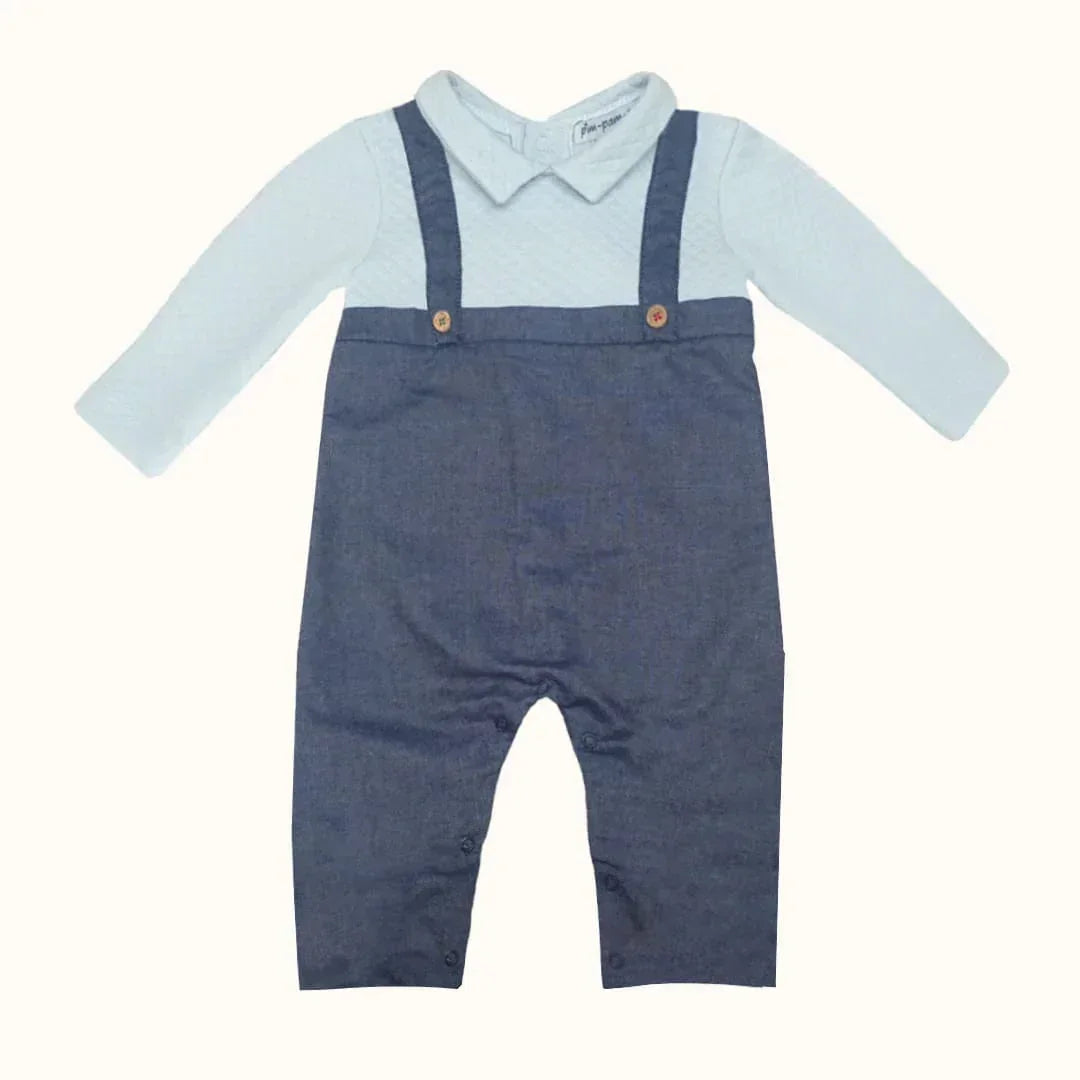 Babygrow_Sem_Pes_Denim_Azul_Escuro - Pim-Pam-Pum Baby