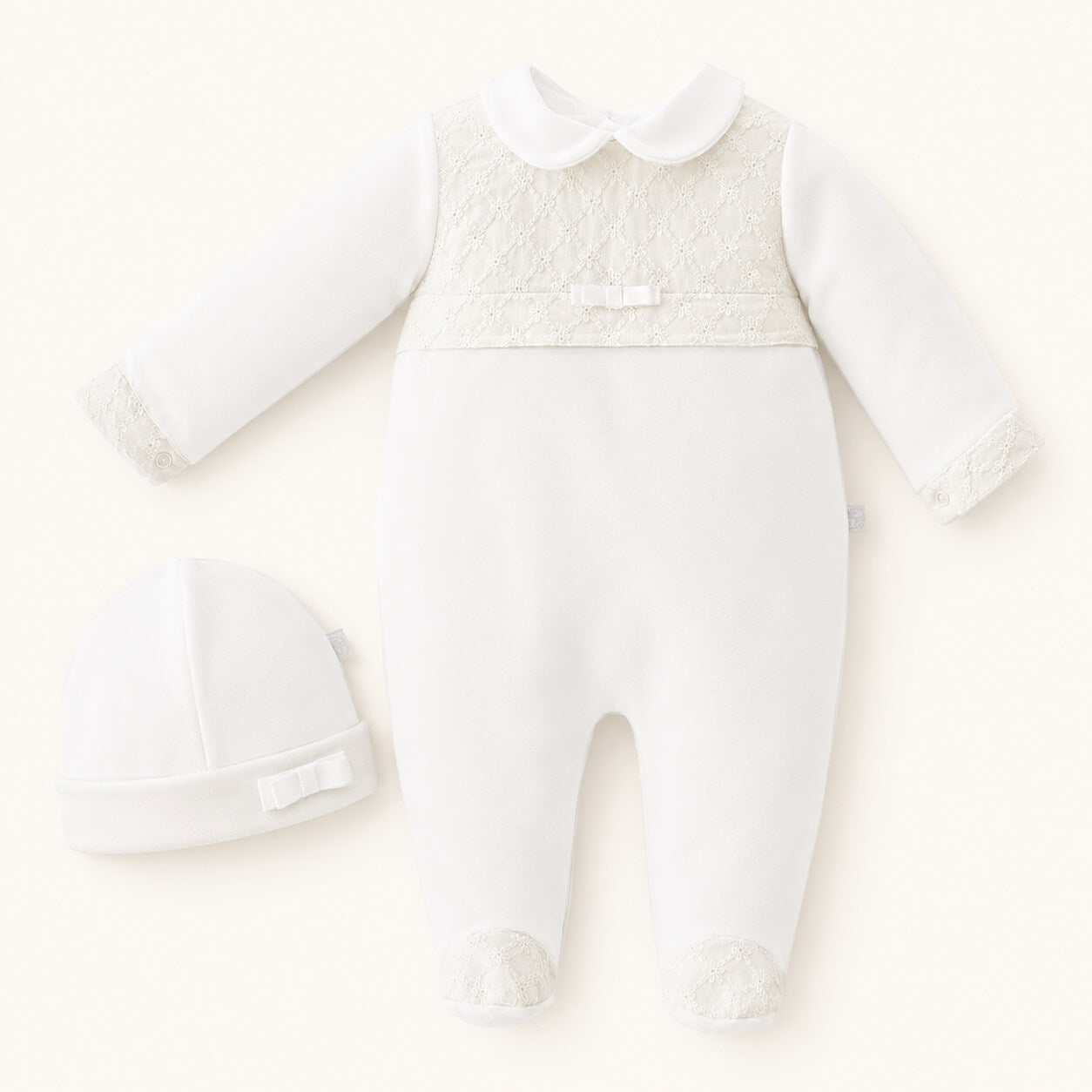 Babygrow e Gorro Romantic 2 Branco