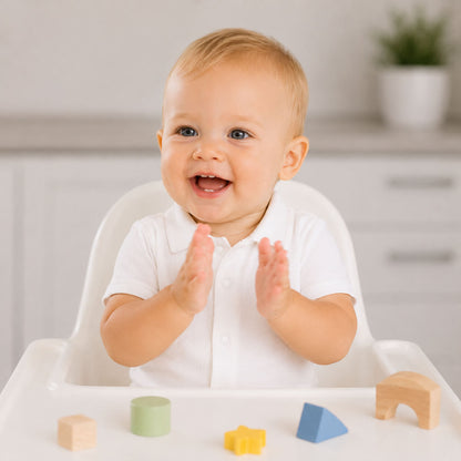 Bebé com camisola de gola camisa sweet bege, 100% algodão macio e confortável para qualquer ocasião