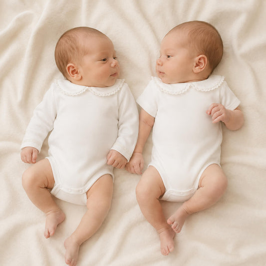 bebe meninos vestido com body com gola vintage em malha algodão suave para a pele