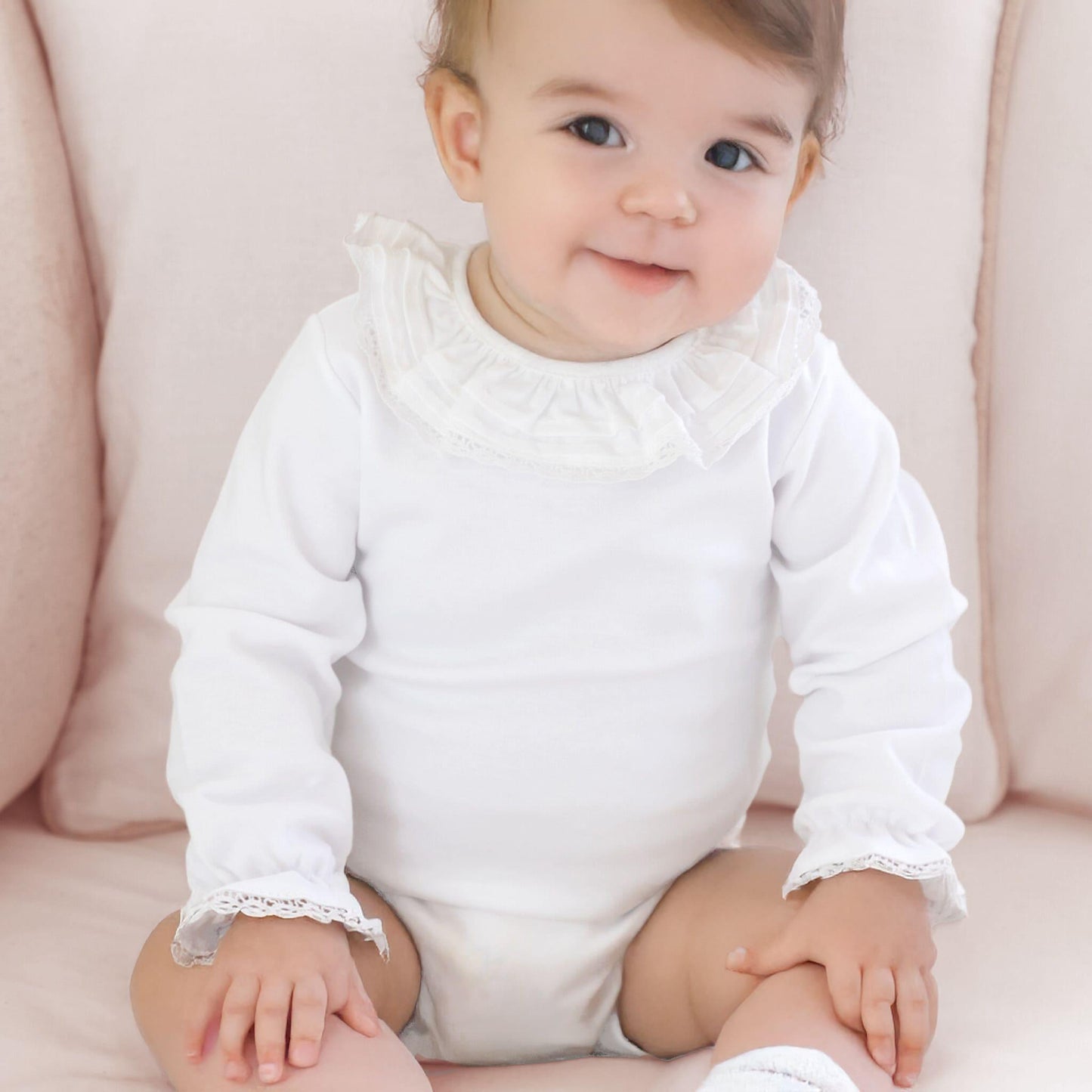 Body de Gola Básico Branco Verão - Pim-Pam-Pum Baby