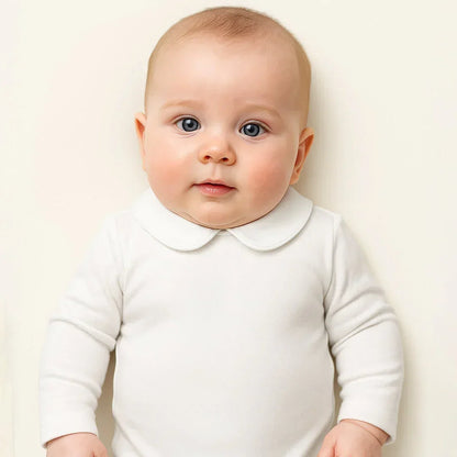 Body de Gola Redonda Bonny Verão Branco - Pim-Pam-Pum Baby