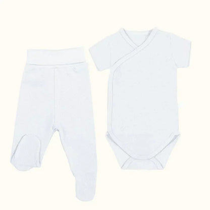 Body Manga Curta e Calça com Pés Sweet - Pim-Pam-Pum Baby