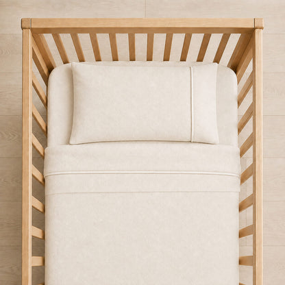 cama de grades com lençóis quentinhos feitos em malha para bebés composto por lençol capara lençol de cima e fronha