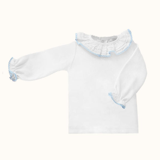 camisola-de-gola-basico-brancoazul-verao-pim-pam-pum-baby-44275 - Pim-Pam-Pum Baby