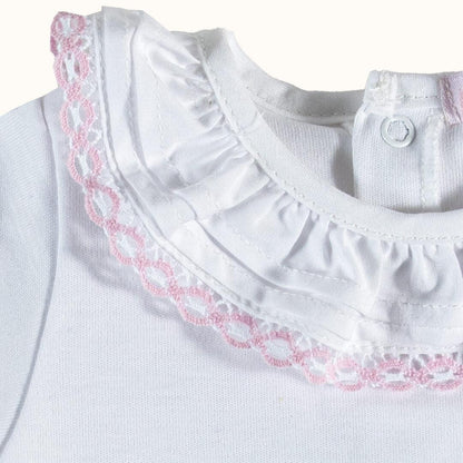 Camisola de Gola Candy Branco/Rosa Verão - Pim-Pam-Pum Baby