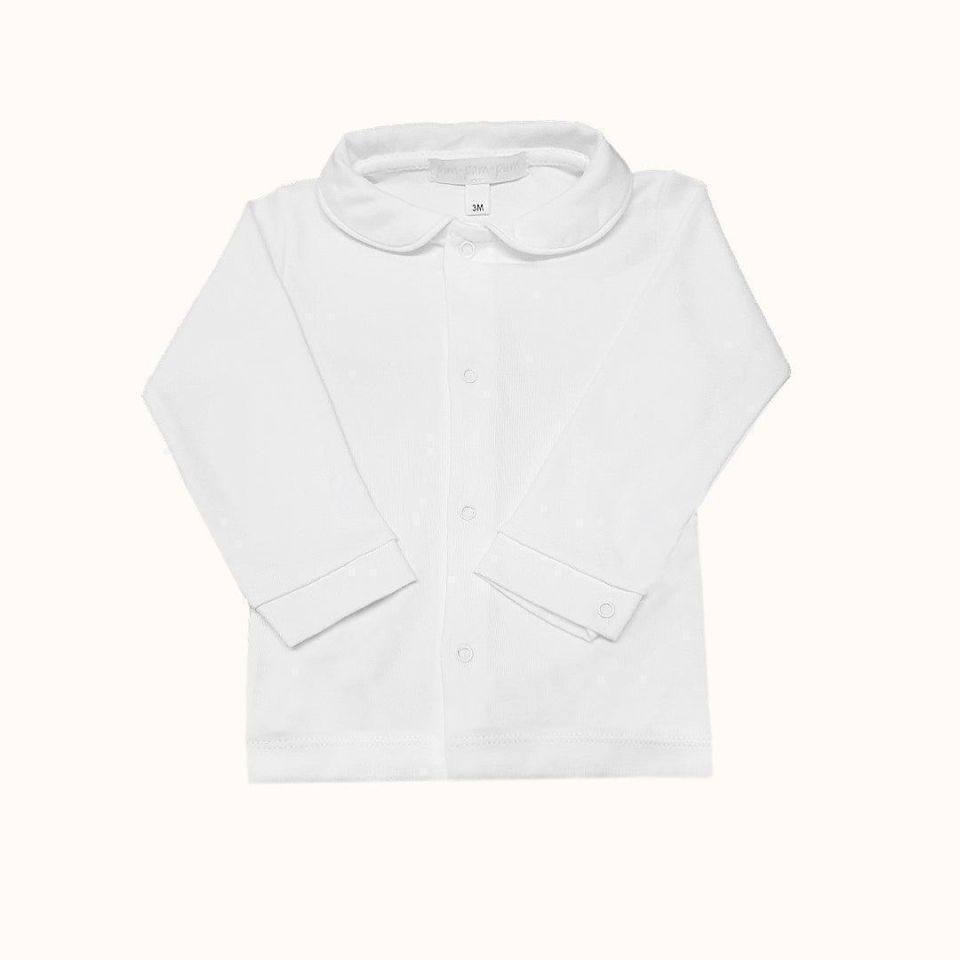 camisola-de-gola-redonda-basico-branco-verao-pim-pam-pum-baby-65321 - Pim-Pam-Pum Baby