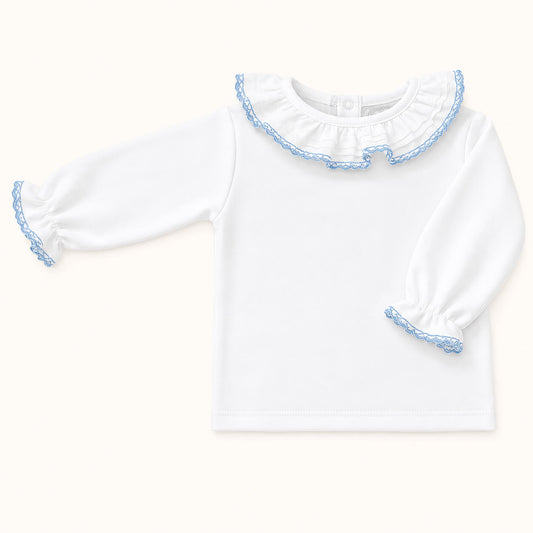 Camisola de Gola de inverno para bebé - Básico Branco/Azul