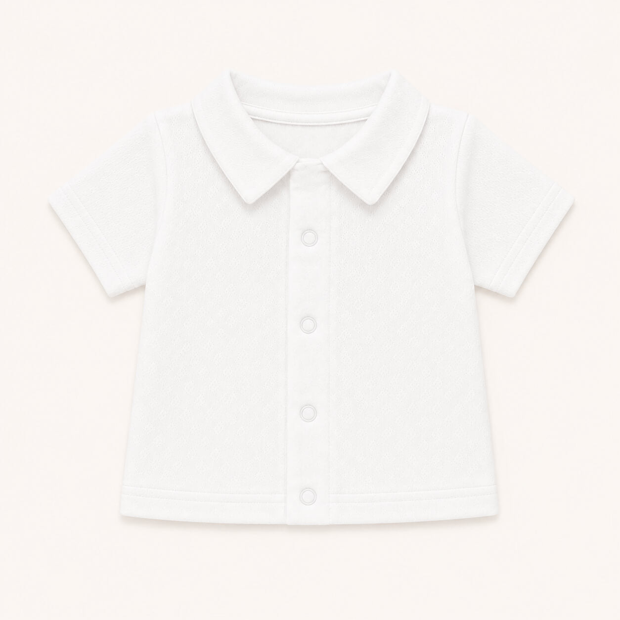 camisola de gola camisa sweet branco, manga curta, 100% algodão macio e confortável, ideal para quando deixar a fralda