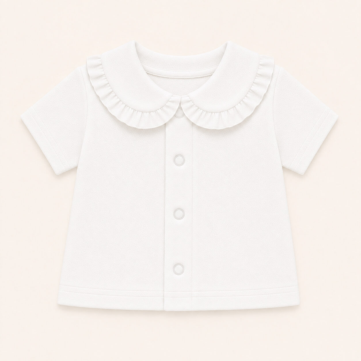 camisola de gola folho sweet branco, manga curta, 100% algodão macio e confortável, ideal para quando deixar a fralda