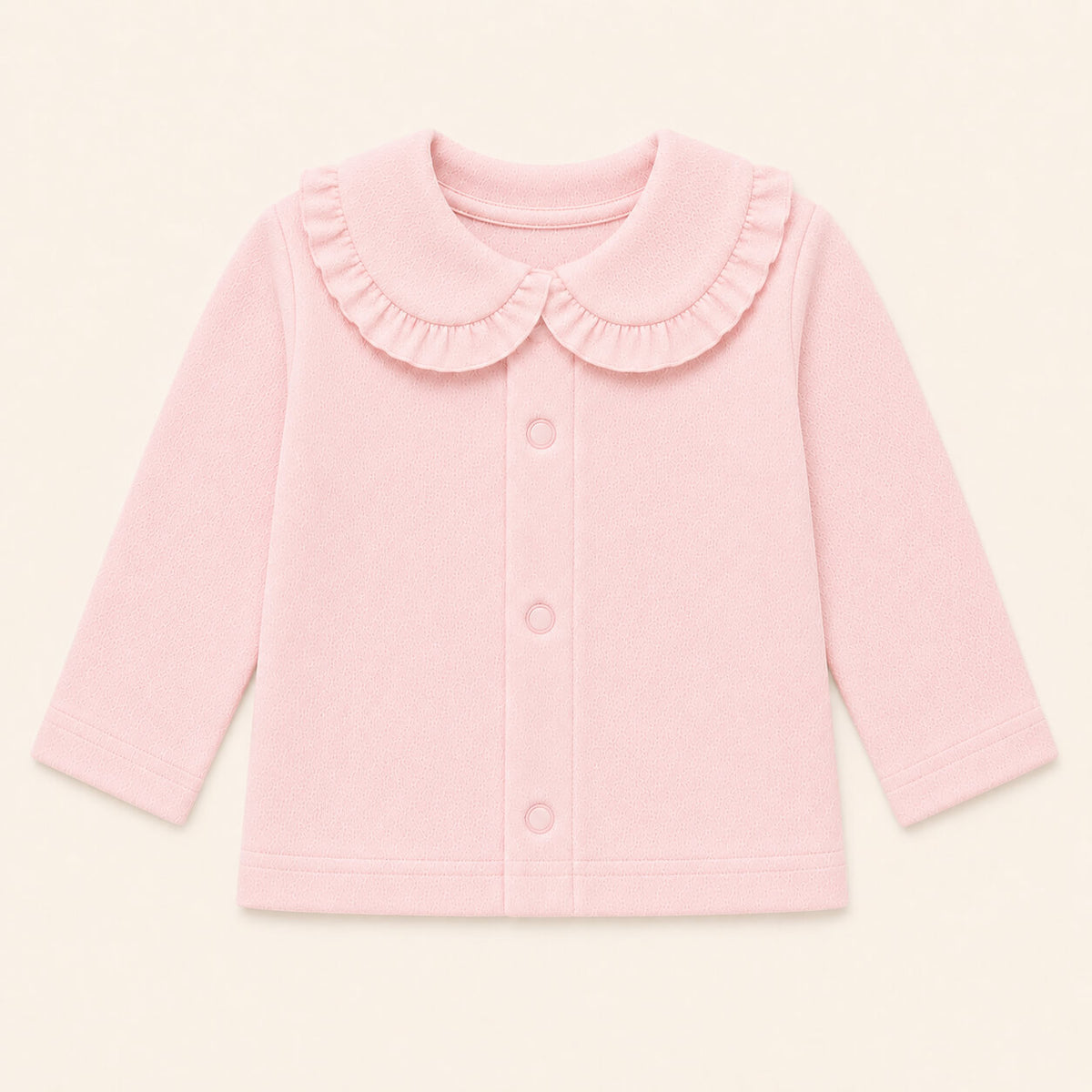 camisola de gola folho sweet rosa, manga comprida, 100% algodão macio e confortável, ideal para quando deixar a fralda