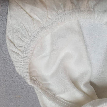 Lençol de malha branco para berço, 100% algodão, detalhe elástico nas bordas