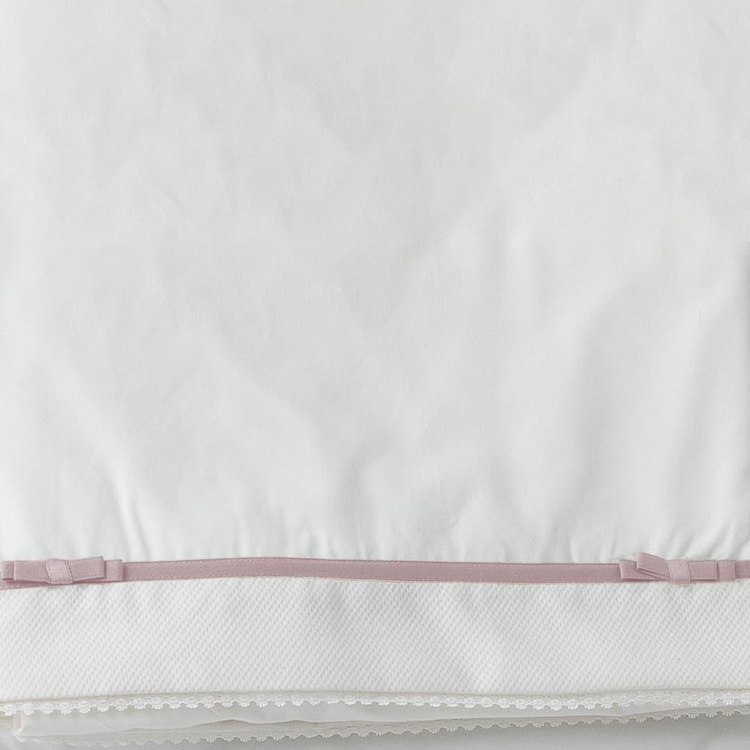 Conjunto Lençóis Romantic Bege Rosa Velho - Pim-Pam-Pum Baby